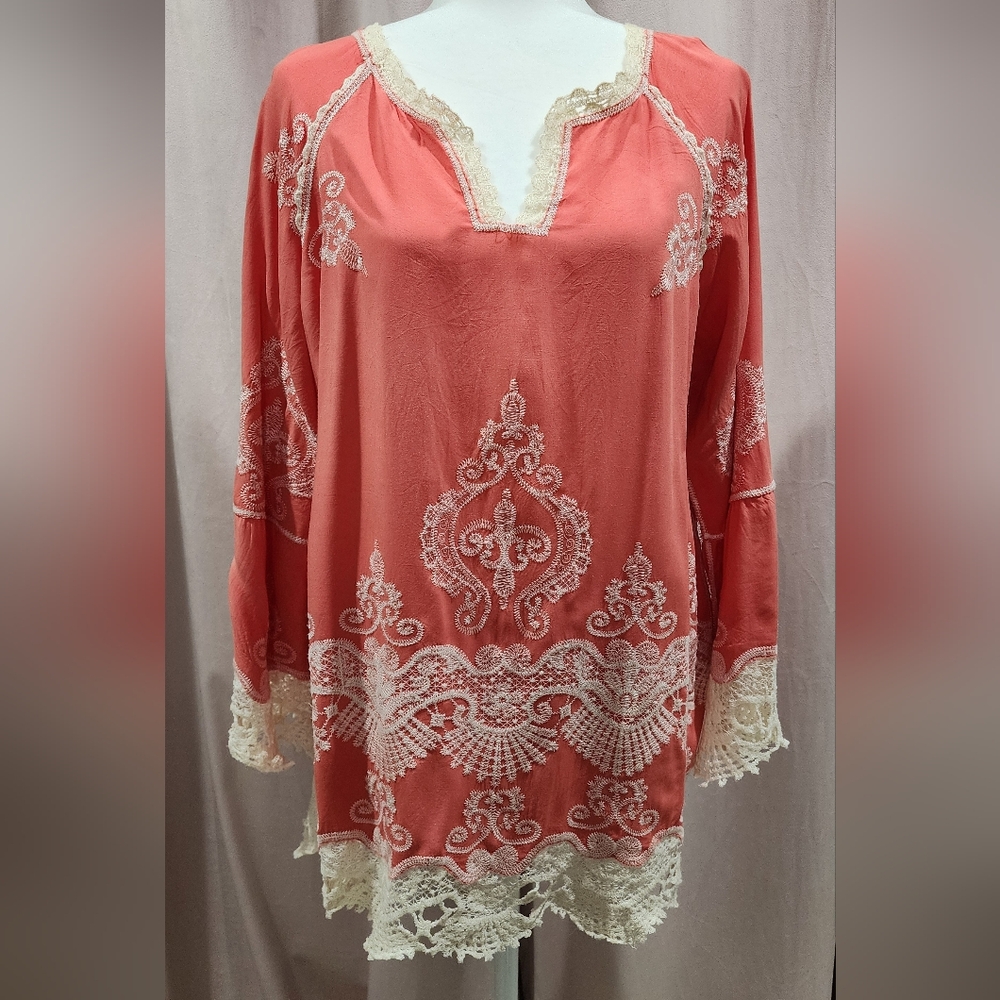 Peach blouse L/XL